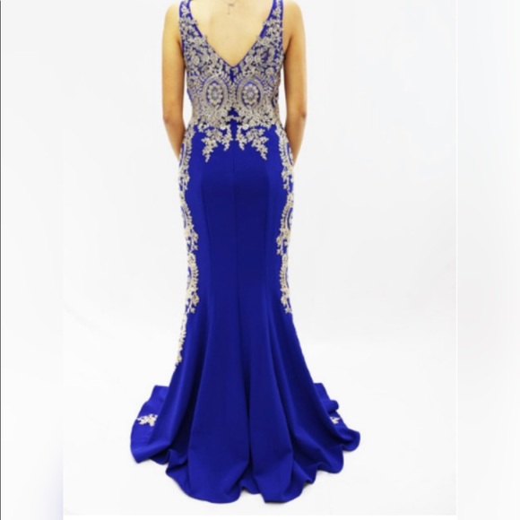 Fiesta Fashion (53060) Royal Blue Gown - Picture 2 of 7